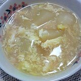 体温まる～　冬瓜とコーンのふんわり卵スープ
